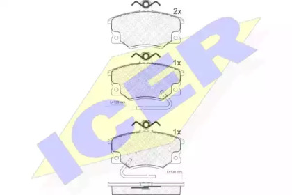 Комплект тормозных колодок ICER 180439