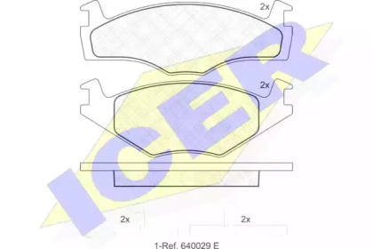 Комплект тормозных колодок ICER 180459