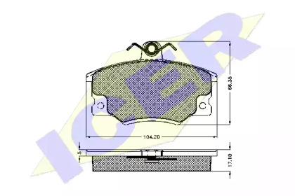 Комплект тормозных колодок ICER 180478
