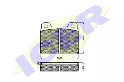 Комплект тормозных колодок ICER 180482