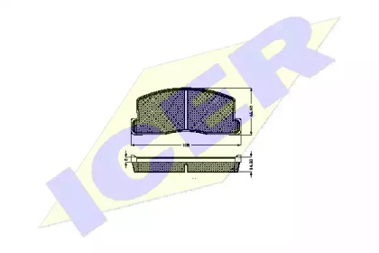 Комплект тормозных колодок ICER 180493