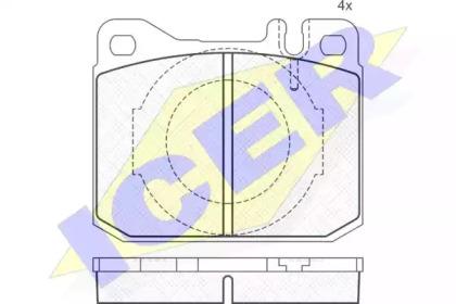 Комплект тормозных колодок ICER 180511