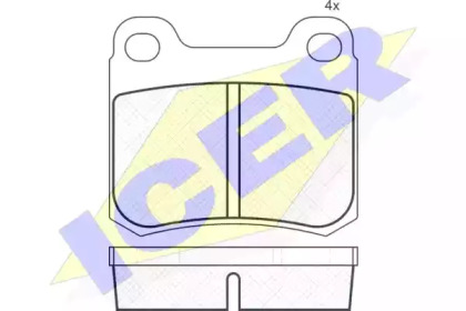 Комплект тормозных колодок ICER 180517