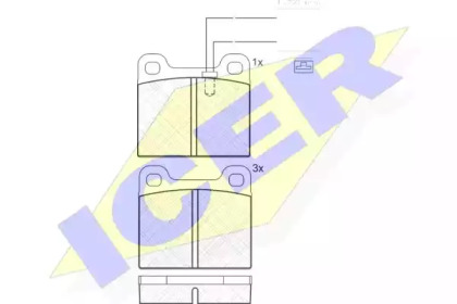 Комплект тормозных колодок ICER 180532
