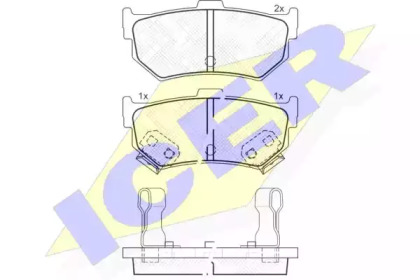 Комплект тормозных колодок ICER 180600