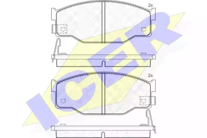 Комплект тормозных колодок ICER 180606