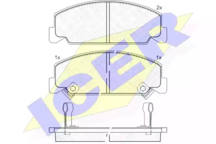 Комплект тормозных колодок ICER 180609
