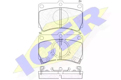 Комплект тормозных колодок ICER 180611