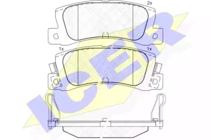 Комплект тормозных колодок ICER 180612-071
