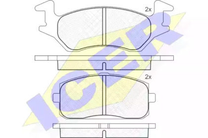 Комплект тормозных колодок ICER 180629