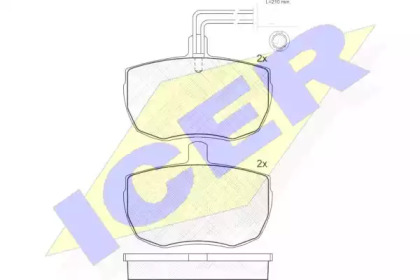 Комплект тормозных колодок ICER 180671