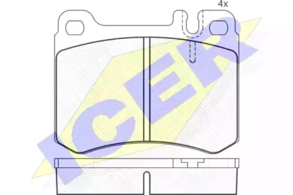 Комплект тормозных колодок ICER 180685