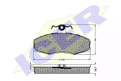 Комплект тормозных колодок ICER 180741