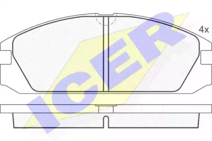 Комплект тормозных колодок ICER 180749