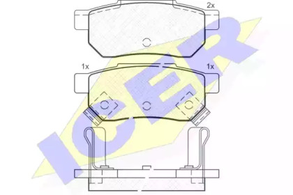 Комплект тормозных колодок ICER 180753