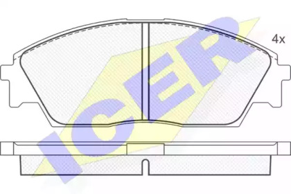 Комплект тормозных колодок ICER 180754