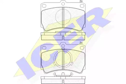 Комплект тормозных колодок ICER 180756