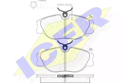 Комплект тормозных колодок ICER 180760