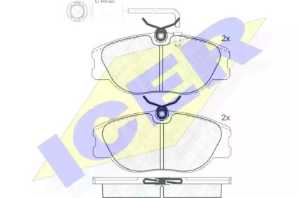 Комплект тормозных колодок ICER 180761