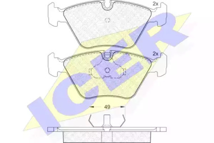 Комплект тормозных колодок ICER 180773