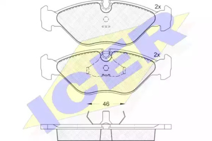 Комплект тормозных колодок ICER 180774