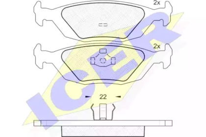Комплект тормозных колодок ICER 180778