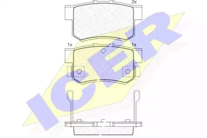 Комплект тормозных колодок ICER 180798