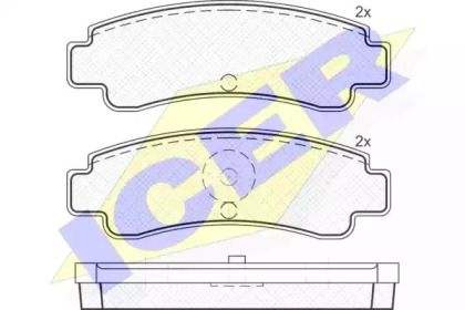Комплект тормозных колодок ICER 180805