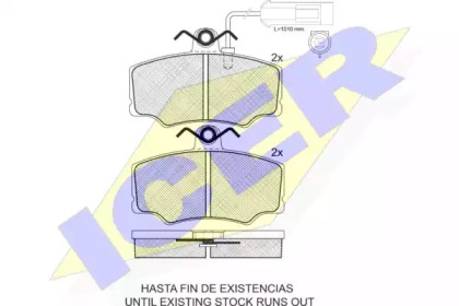 Комплект тормозных колодок ICER 180869