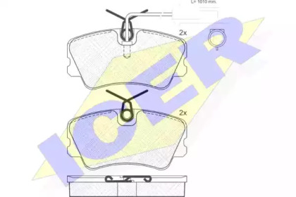 Комплект тормозных колодок ICER 180870