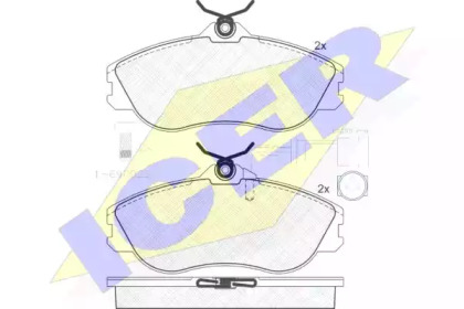 Комплект тормозных колодок ICER 180873-202