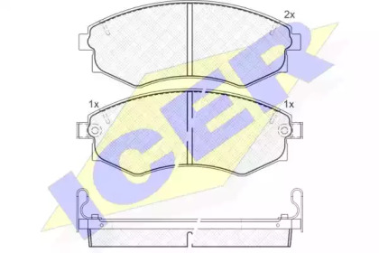 Комплект тормозных колодок ICER 180877