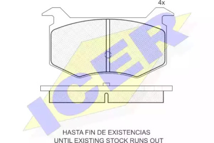Комплект тормозных колодок ICER 180942