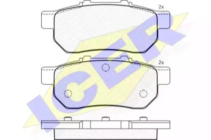 Комплект тормозных колодок ICER 180960
