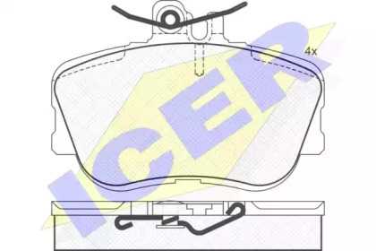 Комплект тормозных колодок ICER 180973