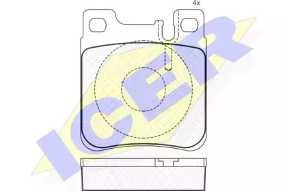 Комплект тормозных колодок ICER 180976