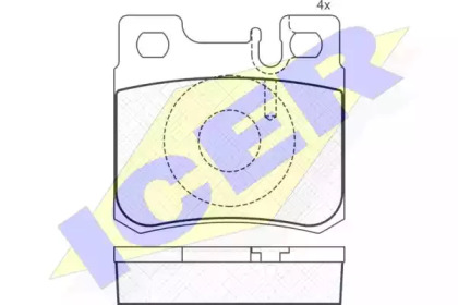 Комплект тормозных колодок ICER 180978