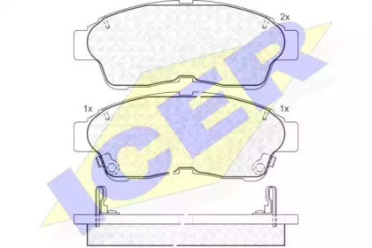 Комплект тормозных колодок ICER 181005