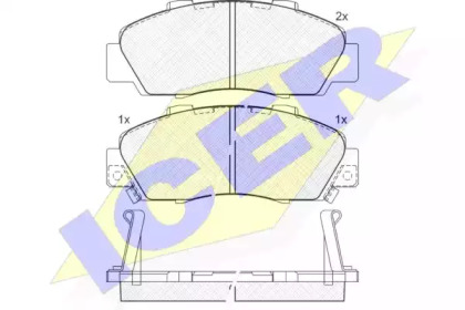 Комплект тормозных колодок ICER 181019