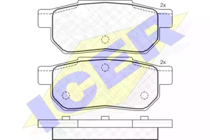 Комплект тормозных колодок ICER 181045