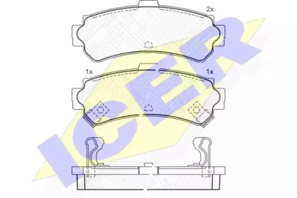 Комплект тормозных колодок ICER 181095