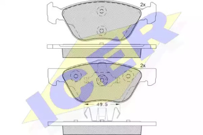 Комплект тормозных колодок ICER 181125-203