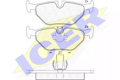 Комплект тормозных колодок ICER 181141
