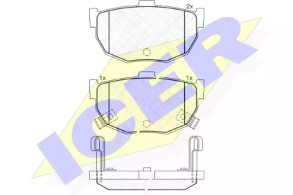 Комплект тормозных колодок ICER 181144