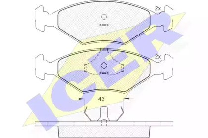 Комплект тормозных колодок ICER 181148