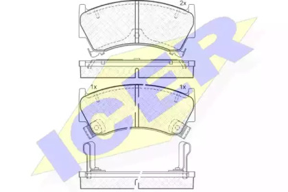 Комплект тормозных колодок ICER 181153