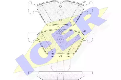 Комплект тормозных колодок ICER 181159