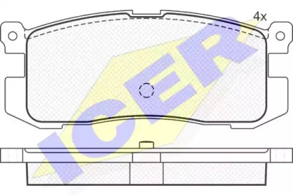 Комплект тормозных колодок ICER 181160