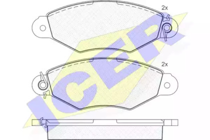 Комплект тормозных колодок ICER 181204