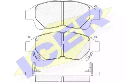 Комплект тормозных колодок ICER 181210